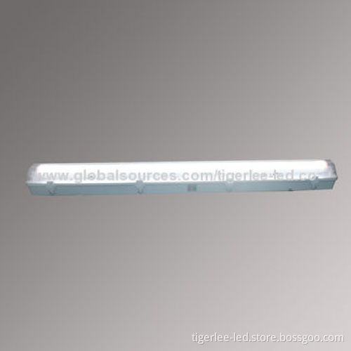 Single T8 LED emergency tube light fixture with battery backup, AC 200-240V, 9/18/22W